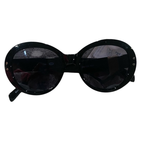 Frye& Co. cat 3 sunglasses black frames semi round women NWT - Picture 1 of 6